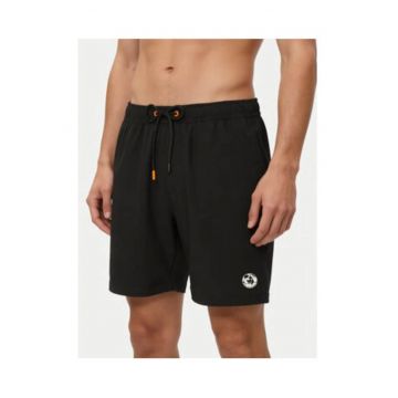 Pantaloni scurti de baie barbati -  poliester reciclat/elastan - Negru