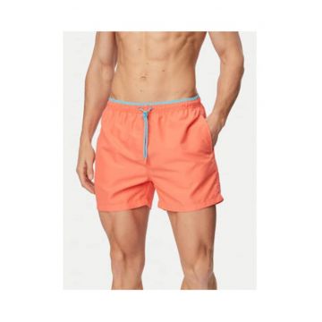 Pantaloni scurti de baie barbati -  portocaliu - poliester - uscare rapida