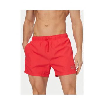 Pantaloni scurti de baie barbati -  rosu - poliester - uscare rapida