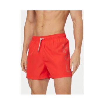 Pantaloni scurti de baie barbati -  rosu - uscare rapida - material poliester