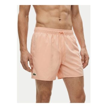 Pantaloni scurti de baie barbati -  roz - poliester - croiala Regular Fit