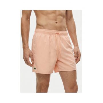 Pantaloni scurti de baie barbati -  roz - poliester - croiala Regular Fit