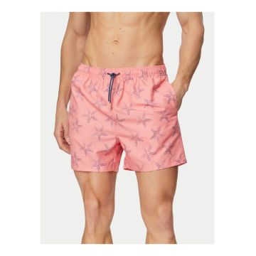 Pantaloni scurti de baie barbati -  roz - uscare rapida - poliester