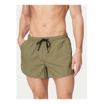 Pantaloni scurti de baie barbati -  verde - poliamida - set cu sac de depozitare