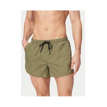 Pantaloni scurti de baie barbati -  verde - poliamida - set cu sac de depozitare