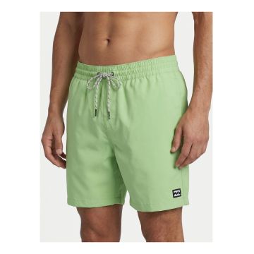 Pantaloni scurti de baie barbati -  verde - poliester - finisaj mat -