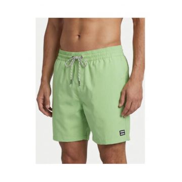 Pantaloni scurti de baie barbati -  verde - poliester - finisaj mat -