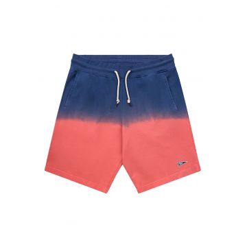 Pantaloni scurti  multicolor - din fleece de bumbac - pentru barbati -