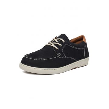 Pantofi barbatesti  casual - bleumarin - piele naturala - varf rotund
