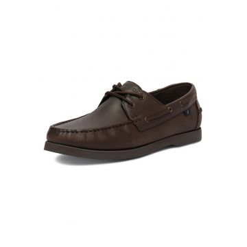 Pantofi barbatesti  piele naturala - rotund - maro