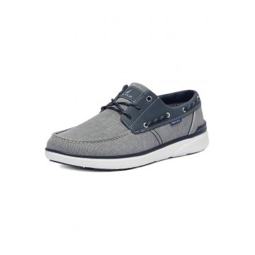 Pantofi barbati  gri - textil - inchidere cu sireturi - talpa durabila