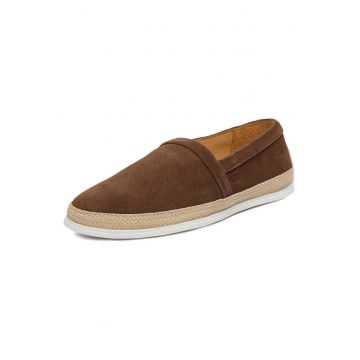 Pantofi barbati -  piele naturala - maro - varf rotund