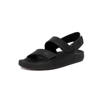 Sandale barbatesti  piele naturala - inchidere velcro - negru