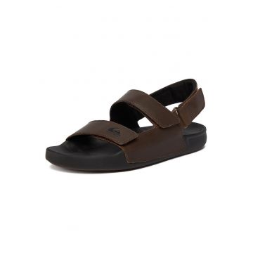 Sandale barbatesti  piele naturala - velcro - maro