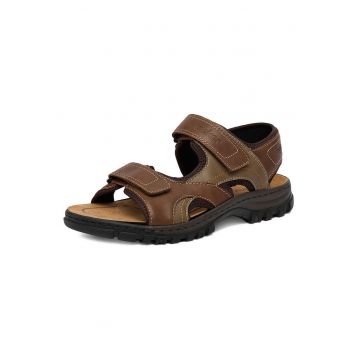Sandale barbatesti  velcro - maro - piele ecologica