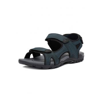 Sandale pentru barbatesti -  bleumarin - textil - sistem inchidere Velcro