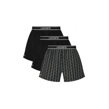 Set boxeri barbati -  3 piese - confortabili - bumbac - negru