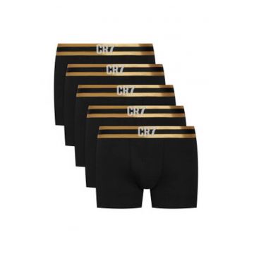 Set de boxeri barbati - CR7 - negru - bumbac - set de cinci bucati
