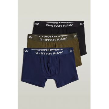 Set de boxeri cu logo - 3 perechi - Negru/Kaki/Bleumarin