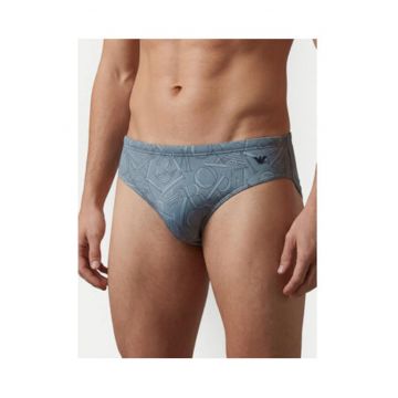 Slip de baie barbati -  gri - poliester/elastan - croiala clasica