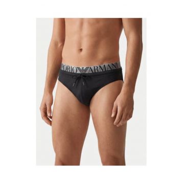Slip de baie barbati -  negru/gri - poliamida