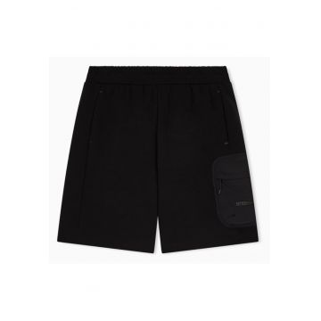Sort barbati TRAIN ATHLETIC MIX BERMUDA CARGO COPL -  Bumbac - Negru - Negru