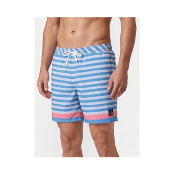Sort de baie barbati -  albastru - poliester - croiala clasica -