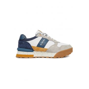 Tenisi barbati -  piele naturala - bleumarin - interior textil -