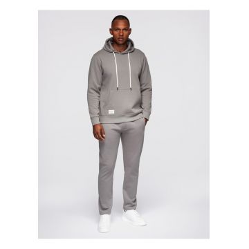 Trening cu buzunar kangaroo si pantaloni regular fit - Gri