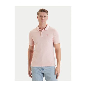 Tricou barbati -  bumbac - slim fit - portocaliu