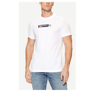 Tricou barbati -  KLJ SLIM GRAPHIC TEE - alb - bumbac