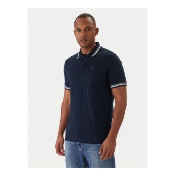 Tricou Polo cu dungi contrastante -