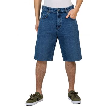 Blugi bermude cu 5 buzunare Solid
