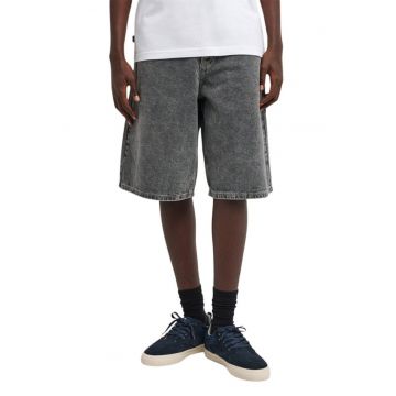 Blugi bermude relaxed fit cu model uni