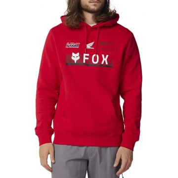 Hanorac din amestec de bumbac cu buzunar kangaroo si imprimeu frontal