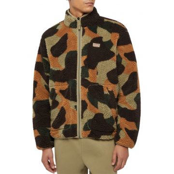 Hanorac din material fleece cu fermoar