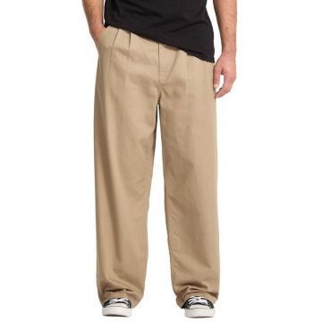 Pantaloni relaxed fit din bumbac Baggos Pleat