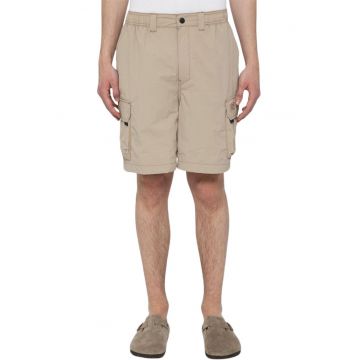 Pantaloni scurti cargo cu model uni si buzunare multiple