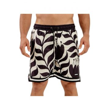 Pantaloni scurti de baie cu imprimeu floral Lotus