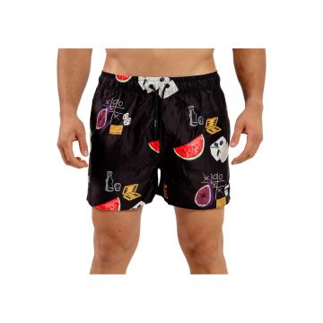 Pantaloni scurti de baie cu imprimeu grafic