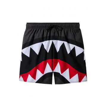 Pantaloni scurti de baie cu imprimeu grafic