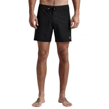 Pantaloni scurti de baie cu snur in talie si benzi in partile lateral e