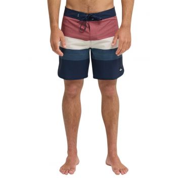 Pantaloni scurti de baie cu snur in talie si dungi
