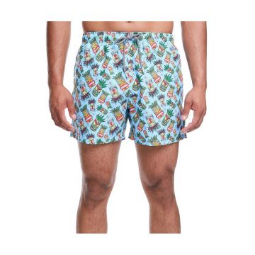 Pantaloni scurti de baie cu talie ajustabila Tiki Masks