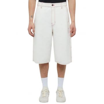 Pantaloni scurti din bumbac cu aspect decolorat