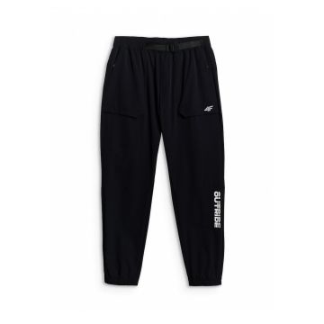 Pantaloni sport barbati -  negru - elastic - ajustare talie - croiala regulara