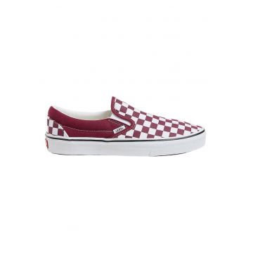 Pantofi slip-on cu model in carouri