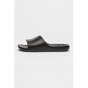 Papuci cu logo - Negru/Alb optic