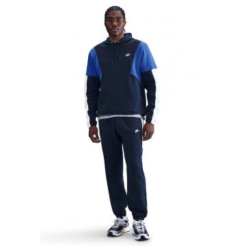Trening din material fleece cu model colorblock Club - Alb/Albastru/Bleumarin