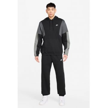 Trening din material fleece cu model colorblock Club - Negru/Gri inchis